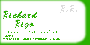 richard rigo business card