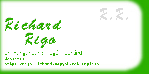 richard rigo business card